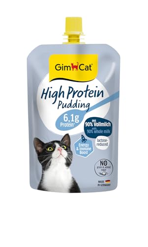 GimCat High Protein Pudding - Köstlicher proteinreicher Snack für zwischendurch - Made in Germany 1 x 100 g