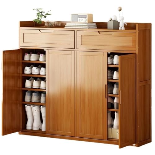 Kx9Lb8d Freistehende Schuhregale Haushalt Moderne Einfache Schuh Rack Schrank Tür Große Kapazität Lagerung Multi-Schicht Holz Balkon