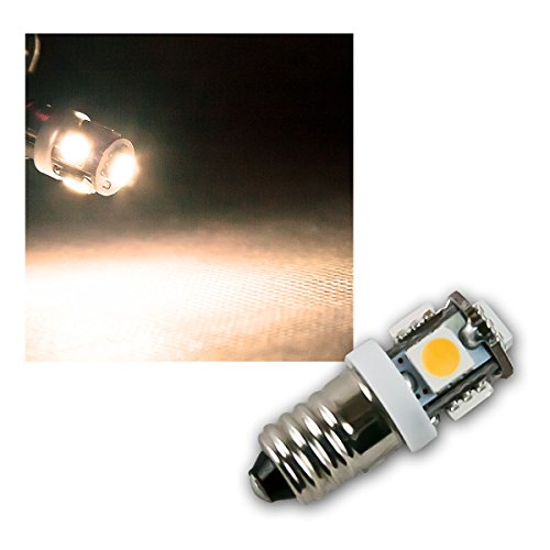 world-trading-net - LED Leuchtmittel E10 warmweiß 12V DC 5x 5050 SMD