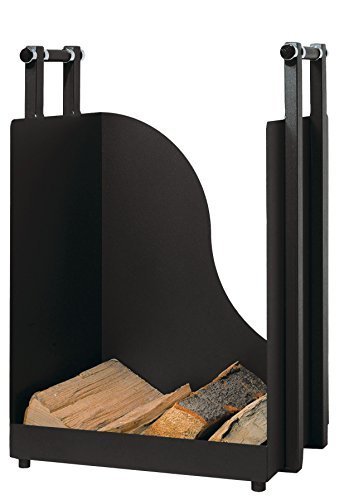 MS Beschläge Holzkorb Holzwiege aus Metall schwarz beschichtet mit Rollen
