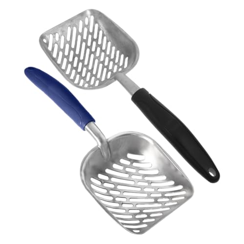 BESPORTBLE 2 Stück Schaufel für Haustierstreu Streuschaufel für Streu Müllschaufel große Abfallschaufel aus Metall große Streuschaufel Haustier-Katzenstreu-Schaufel Aluminiumlegierung