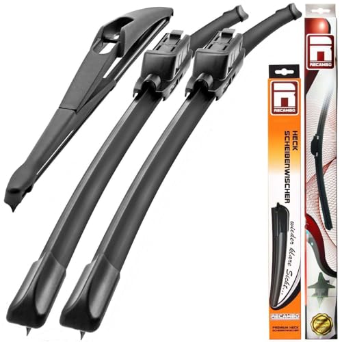 Recambo SCHEIBENWISCHER VORNE HINTEN kompatibel für OPEL CORSA D E ab BJ 2006 3er Set 650mm 375mm 300mm