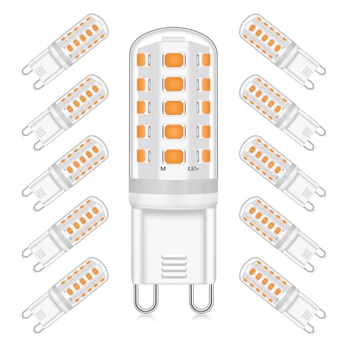 YUIIP G9 LED Lampe 1800K Warmweiß 3W LED Birnen Ersetzt 30W-40W Halogenlampen 360 Abstrahlwinkel 8er-Pack