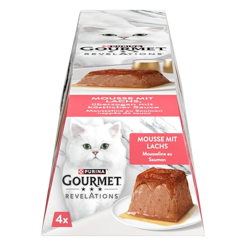 Gourmet Revelations Feine Mousse Katzenfutter nass mit Lachs 6er Pack 4x57g