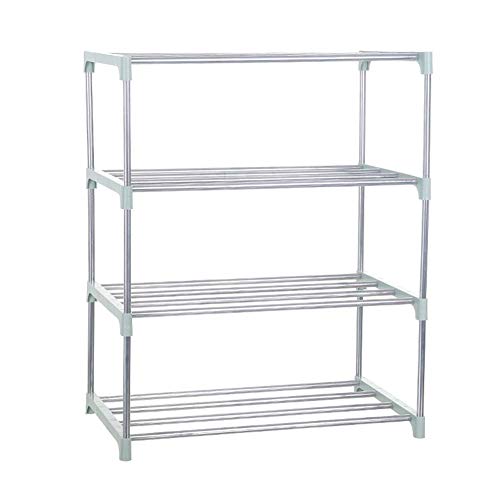 BAIAA 4 lagiges Einfacher Schuhkarton Lagerregal Schnelle Und Stabile Installation Platzsparende DIY Installation Flur Garderobe Eingang Green