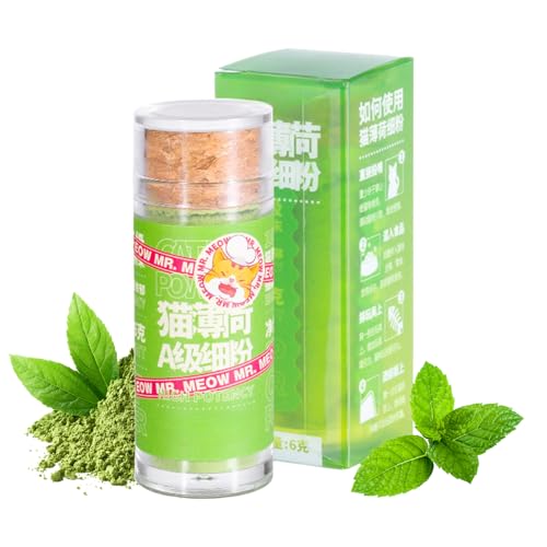 GkgWuxf Katzenminze Pulver für Katzen - 6g Haarreinigungspulver Snacks Haarreinigungskontrolle Katzenleckerlis für Wellness Körperpflege Indoor Senior