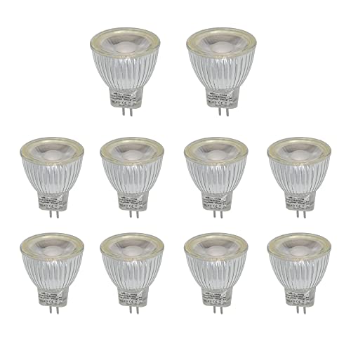 VBLED 10er Set LED Leuchtmittel - MR11 GU4 - COB - 3W - 210 Lumen - Warmweiß Dimmbar