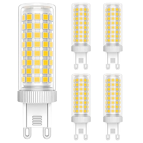Linqzxz G9 LED-Glühbirnen 3000K Warmweiß 12W entspricht 90W Halogen Bipin-Sockel für Haushalt und Büro nicht dimmbar 5er Pack