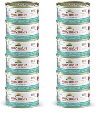 almo nature Megapack Katzenfutter nass - Forelle und Thunfisch- 12er Pack 6x70g