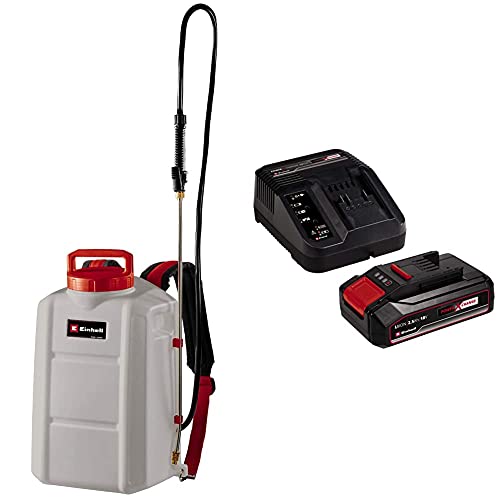 Einhell AkkuÃ¼hgerÃ¤t GE WS 18 150 Li Power X Change Lithium Ionen 15 l Tank mit Skala einstellbare MessingdÃ¼seÃ¼hlanze inkl. 2 5 Ah Akku LadegerÃ¤t