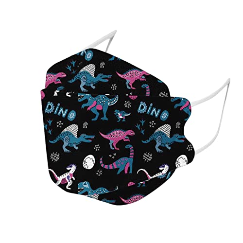 AMDOLE 10 Stück Mundschutz Kinder Einweg Fisch-Form Maske Schutz mit Cartoon Motiv 3D Mund Und NasenschutzGeruchlos Bandana Staubdicht 4-Lagige Halstuch Atmungsaktiv Schals für Jungen Mädchen