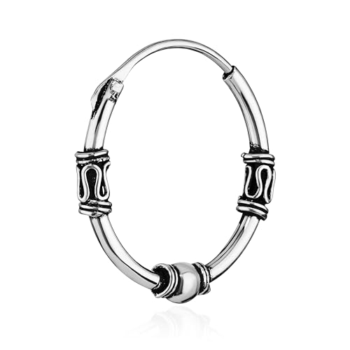 NKlaus Einzel 925 STERLING SILBER Keltische Celtic Gothic Creole 18mm 7255