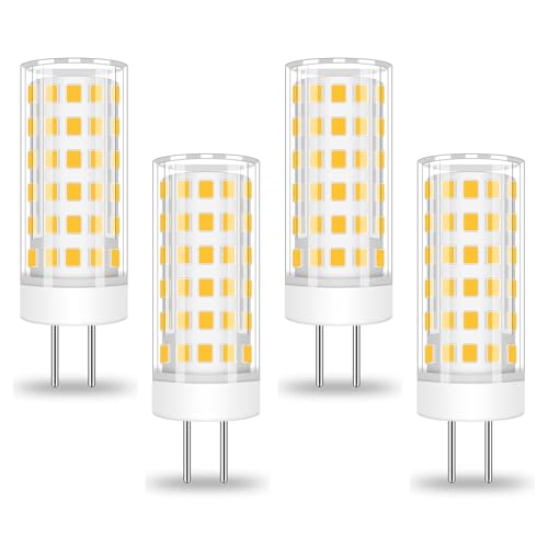 BROLSKUN.35 Led 12V 6W Ersatz 50w 60W.35 Halogenlampen Warmweiß 600LM 12V Niedervoltlampe G6.35 Bipin Sockel 2700K Stromsparer Niedervoltlampe 4er Pack