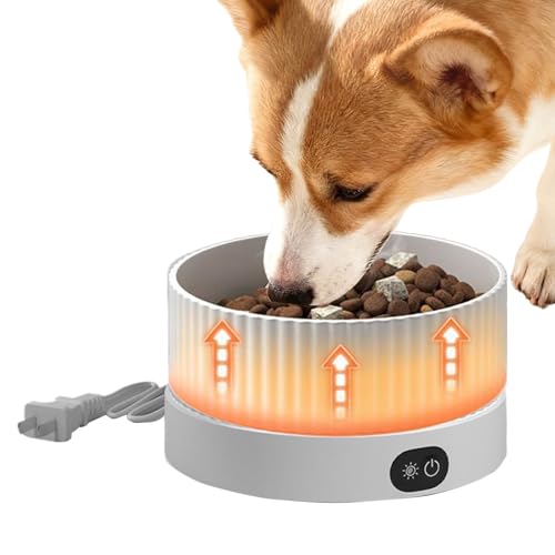 Heißwasserschüssel für Katzen thermische Haustiertränke mit dreifacher Heizung auslaufsicherer Thermoschüssel für Welpen Verwendung im Innen- und Außenbereich Winter Zuhause Reisen Balkon