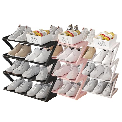 3 Stück Kinder Schuhaufbewahrung - Vliesstoff Schuhregal Platzsparend Stilvoller Schuhschrank für Kinderzimmer - Einfache Montage