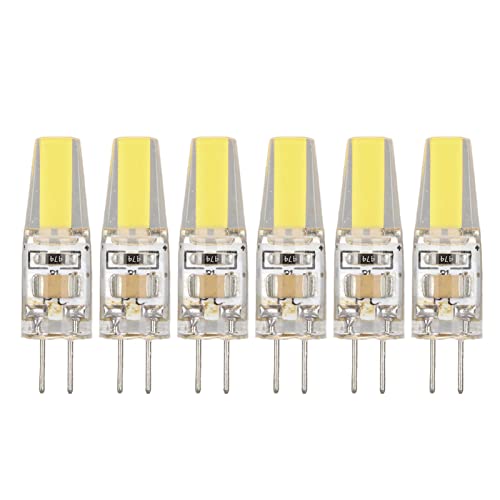 Garosa 6 Stück G4 LED-Glühbirne 6 W 500 Lm LED-COB-Glühbirne Ersatz für Deckenlampe Wandlampe Tischlampe Hängelampe Deckenventilator Lampen Schranklampen 220 V Kaltes Weiß
