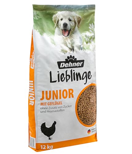 Dehner Hundefutter Knusper-Mix Junior Trockenfutter für Welpen und junge Hunde Geflügel 12 kg