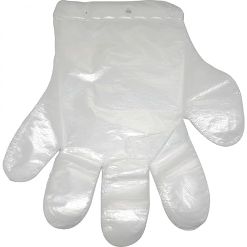 jameitop 100er Pack Einweghandschuhe Plastik Kunststoff Handschuhe Dieselhandschuhe zum Tanken