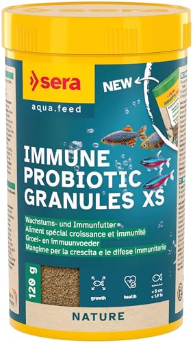 sera Immune Probiotic Granules XS 250 ml 120 g Probiotisches Wachstumsfutter für Fische bis 4 cm Förderung von schnellem Wachstum brillanter Farbausprägung Ideal für Zucht Fischgesundheit