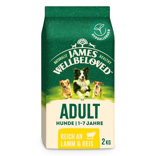 JAMES WELLBELOVED 2kg Hund Trockenfutter Lamm Reis