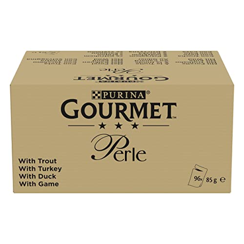  PURINA Perle Erlesene Streifen 96 Portionsbeutel Sorten Mix 12x 8 Beutel 85g Stück 1er