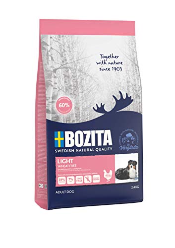 BOZITA Light Weizenfrei Hundefutter - Weizenfrei 2.4 kg - nachhaltig produziertes Trockenfutter für erwachsene Hunde - Alleinfuttermittel