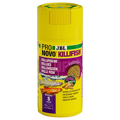 JBL PRONOVO KILLIFISH GRANO Hauptfutter für Killifische von 3-10 cm Fischfutter-Granulat Klickdosierer Größe S 100 ml