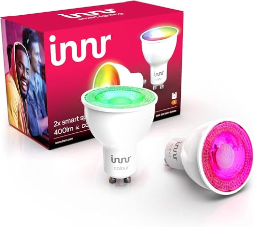 Innr GU10 Zigbee Smart Lampe funktioniert mit Alexa und Hue Bridge erforderlich White Color 16 Millionen Farben LED Spots Dimmbar Smart Home Lampe 2-Pack