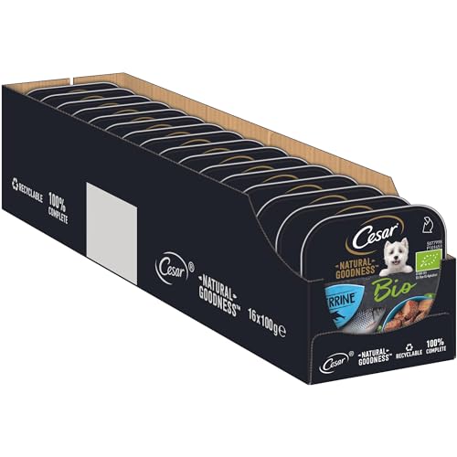  Natural Goodness Premium Bio Hunde Nassfutter der Schale Terrine mit Fisch 16x100g