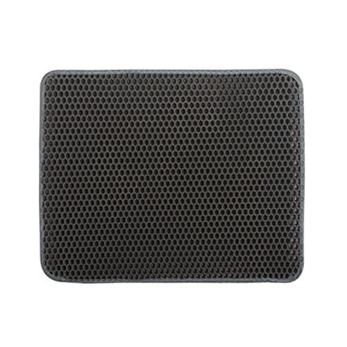 NIQIU Honeycomb Doppellagige wasserdichte urindichte Auffangmatte Leicht zu reinigende Streukontrolle Katzentoiletten Grau 30x30