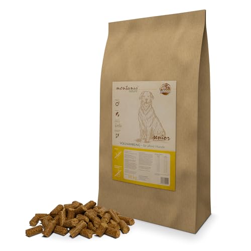 montanus Nature Senior kaltgepresstes Hundefutter Trockenfutter für ältere Hunde 10 kg