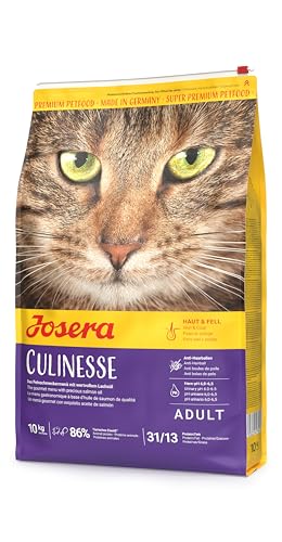 JOSERA Culinesse 1x 10kg Adult Premium Trockenfutter für ausgewachsene wählerische Lachs Geflügel gut verträglich moderater Fettgehalt weizenfrei Katzenfutter 1er Pack