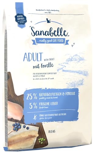 Sanabelle Adult mit Forelle Katzentrockenfutter für ausgewachsene Katzen ab dem 12. Monat 6 x 400 g