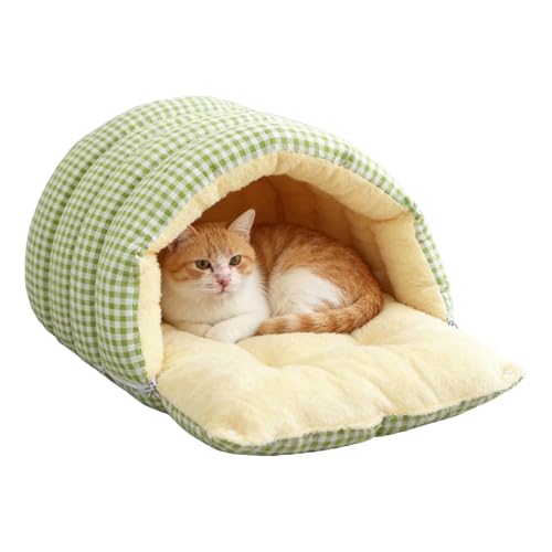 TyCylKu Katzen Schlafsack Bett Wärmender Kuschelsack Für Schlafende Haustiere Warmer Schlafsack Für Katzenbabys - Für Winter Innen Außen Reisen Zuhause Schlafzimmer Wohnzimmer Apartment Garten Balkon