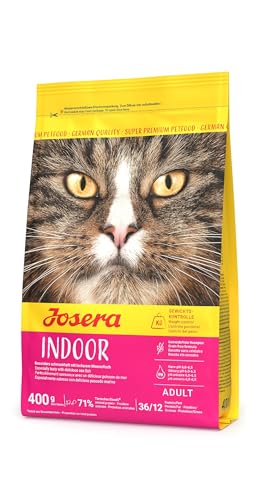 JOSERA Indoor Cat 1 x 400 g Adult Premium Trockenfutter für ausgewachsene sterilisierte Katzen getreidefreie Rezeptur moderater Fettgehalt zur Gewichtkontrolle mit Geflügel 1er Pack