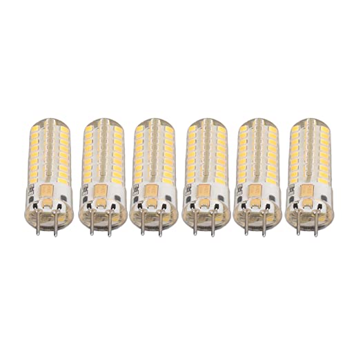 6 Stück GY6.35 LED-Lampe 7 W AC DC12 V 700 Lm 72 LEDs 360-Grad-LED-Mais-Glühbirne für Hängelampen Deckenlampen Weißes Licht für den Heimgebrauch Warmes Licht