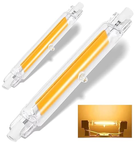 ACAATVE R7s Led 118mm Dimmbar 20W Warmweiß 3000K 2000LM Leuchtmittel R7s Led Ersatz J118 200W Halogenstab 360 Abstrahlwinkel Kein Flackern R7s Led Lampe für Deckenfluter Stehlampe 2 Stück
