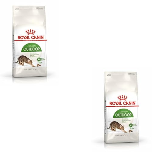 ROYAL CANIN Outdoor Doppelpack 2 x 400 g Trockenfutter für Katzen Für ausgewachsene Katzen vom 1. bis zum 7. Lebensjahr mit häufigem Freilauf und regelmäßiger Bewegung