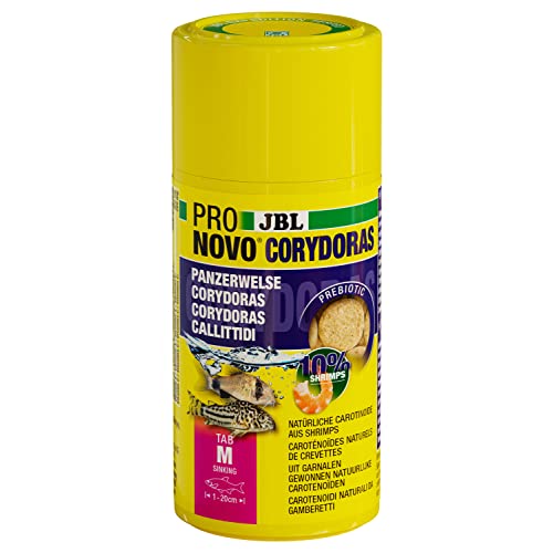 JBL PRONOVO CORYDORAS TAB Hauptfutter für Panzerwelse von 1-20 cm Fischfutter-Tabletten Größe M 100 ml