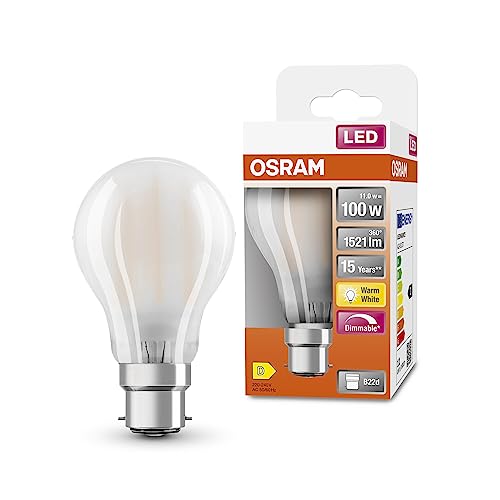 OSRAM LED SuperStar Classic A100 Dimmbare LED Lampe für B22d Sockel Birnenform GL FR 1521 Lumen warmweiß 2700K Ersatz für herkömmliche 100W Glühbirnen 1er-Pack