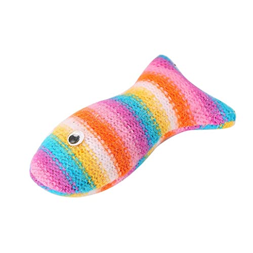Haustier Katze Bunte Fisch Maus Interaktiver Teaser Kratzer Lustiges Plüschspielzeug - Fisch Kreativ und nützlichStrong and Long-Lasting