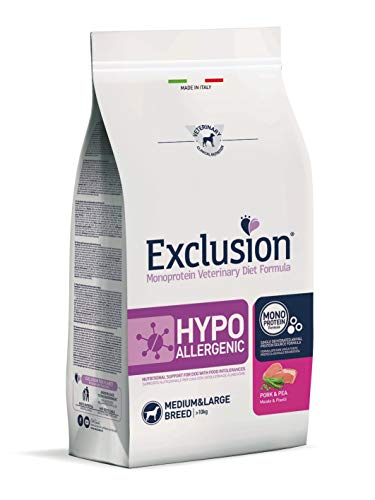 Exclusion Diet Hypoallergenic Medium Large Breed Maiale e Piselli 2 kg cani