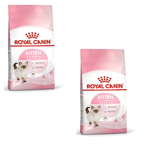 Royal Canin Kitten Doppelpack 2 x 400 g Trockenfutter für Katzenwelpen bis zum 12. Monat Zur Unterstützung des Immunsystems der Verdauung und der Gehirnentwicklung