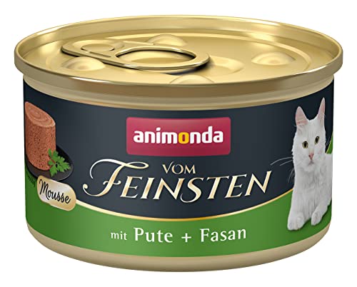  vom Feinsten Mousse nass Pute Fasan 12x 85g getreidefreies nass Zucker frischen fleischigen Zutaten