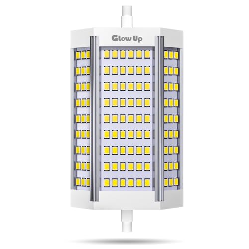 GlowUp R7S LED 118MM 30W Dimmbare LED-Lampe Kaltweiß 6000K r7s J118 led Doppelendstrahler 3000lm entspricht 300W Halogenlampe für Zuhause Wohnzimmer Balkon Büro Hotel Restaurant usw 1 Stück