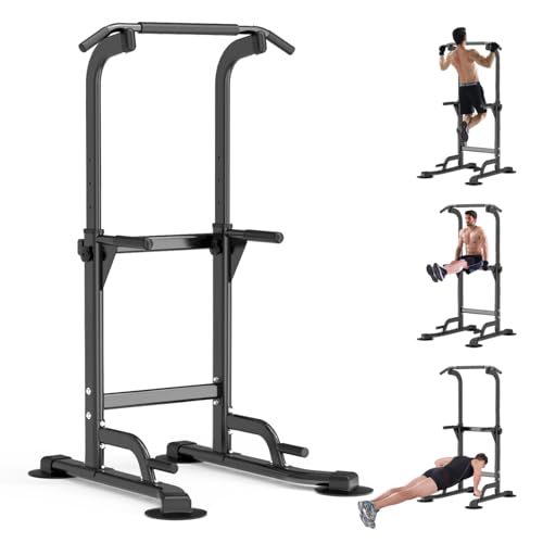 Z ZHICHI Klimmzug-Dip-Station für Zuhause Fitnessstudio Krafttraining Fitness Workout-Station Klimmzüge Klimmzüge Dip-Ups 150 kg T055CDC