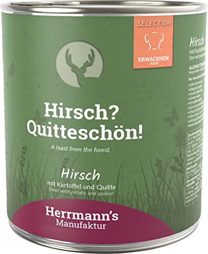 Herrmanns Hundefutter Hirsch mit Kartoffel und Quitte 800 g
