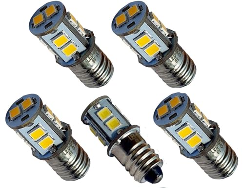 E10 LED 6V 10SMD Lampe Birne Schraubsockel Weihnachtsstern Leuchtstern Faltstern Adventsternß 5 Stück