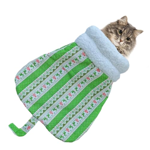 Generisch Katzen Schlafsack Selbsterwärmend Gemütlich Weich 360-Grad Umhüllung Innen Katzenschlafsack Für Kätzchen Und Welpen Im Winter Bei Kälte Zum Schlafen Und Ausruhen Auf Dem Sofa Innen