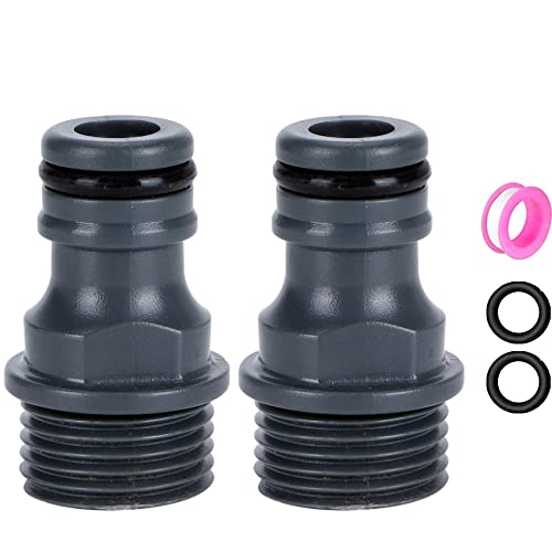 Gartenschlauch Schnellkupplung Schnellkupplung 2 Stück G1 2 Außengewinde Schnellkupplung Nippel Gartenschlauch Wasserhahn Nippel Adapter Bewässerungswerkzeug für Wasserhahn Adapter Gartenschlauch